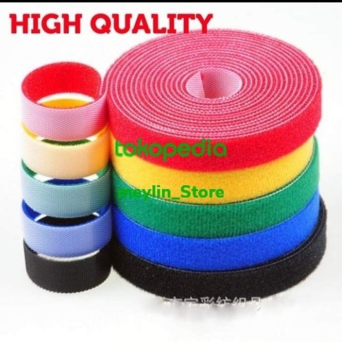 

1 Rol Velcro pengikat/ perapih kabel 1 cm X 25 meter Fiber optik