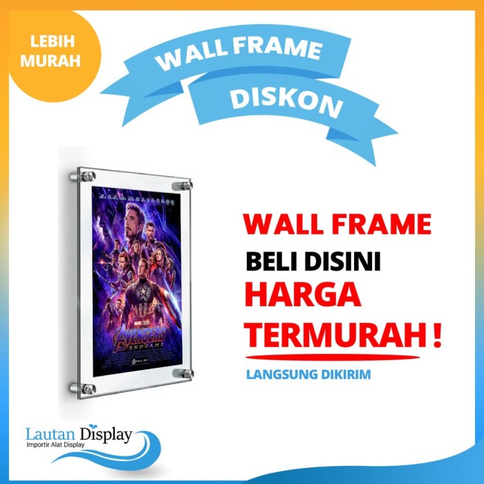 

Terlaris Rak Akrilik Dinding Tempel A4 Wall Frame Display Acrylic Poster A4