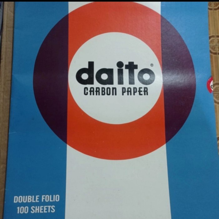 

Best Seller Daito Carbon Paper Double Folio/Kertas Carbon Daito Double Folio