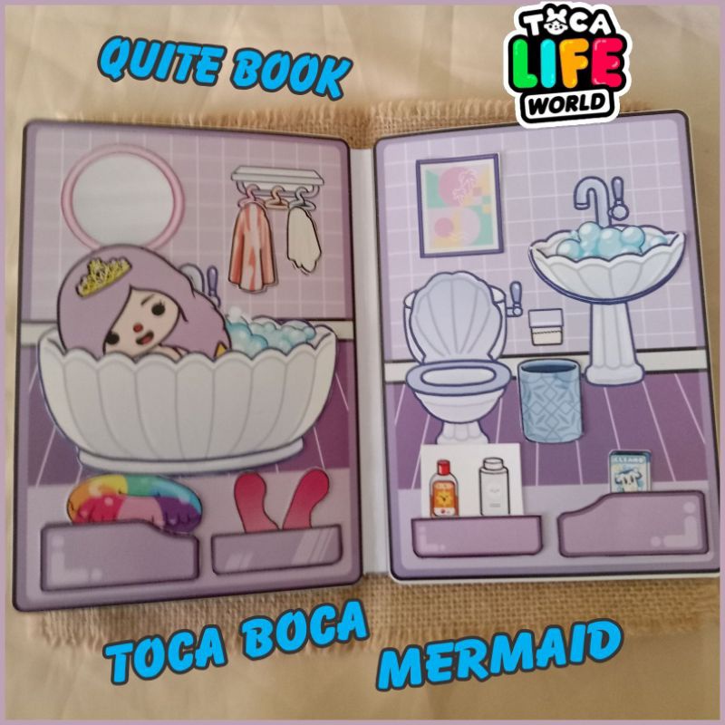 YTA QUITE BOOK TOCA BOCA MERMAID /PAPPER DOLL TOCA BOCA MERMAID/MAINAN TOCA BOCA VIRAL/MAINAN