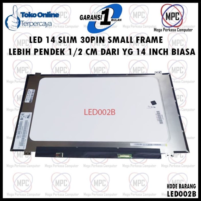 Terlaris Led 14 Slim 30Pin Small Frame Asus