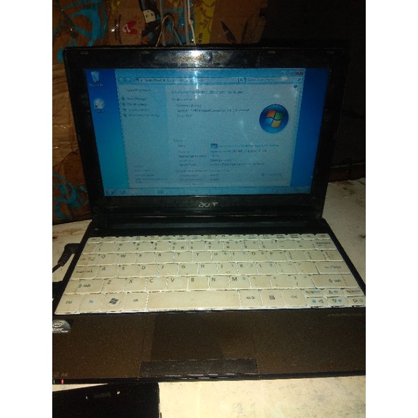 Notebook Laptop Acer Aspire One d255 RAM 1GB 250GB HDD  BEKAS SECOND