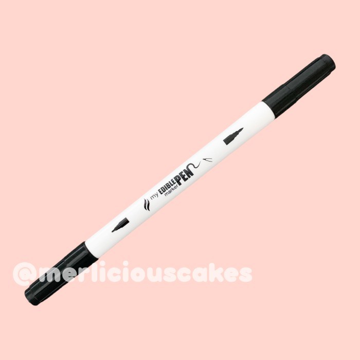 

Terlaris Black My Flavor Edible Pen Marker Dual Tips Halal