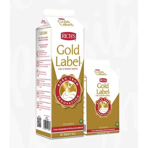 

Terlaris Rich'S Gold Label Whipping Cream 907 Gr