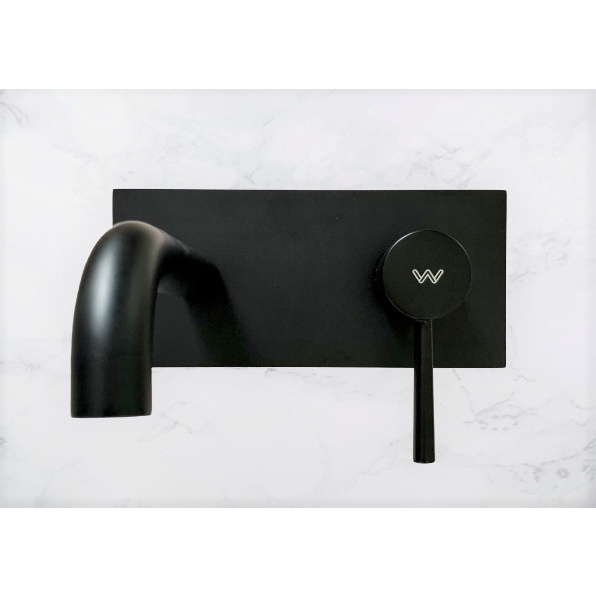 Keran Air Kran Aer Tembok Dinding Wall Mount Hitam Mixer Wein Bk1203