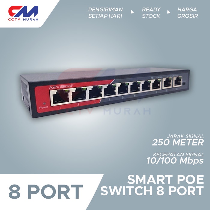 Terlaris Poe Switch Hub Poe 8 Port / Poe Switch 8 Port