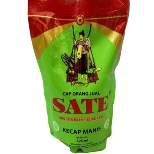 

㍐ kecap manis cap orang jual sate ong tjin boen 525ml ㄵ