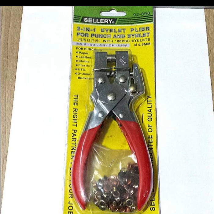 

Terlaris Tang Pembolong Dan Tang Press Mata Ayam Eyelet Pliers 2In1