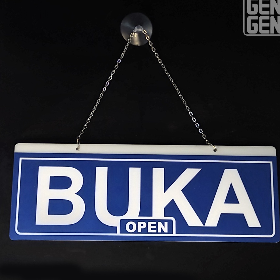 

[KODE PRODUK AFPD78744] BUKA TUTUP / OPEN CLOSED AKRILIK [ Merah - Biru ]