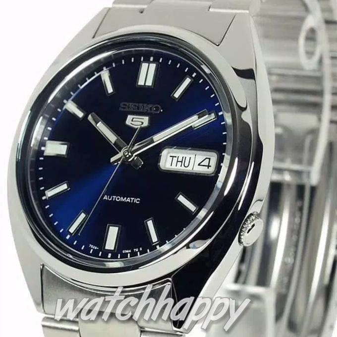 [ Jam Tangan ] Men'S Snxs77 Seiko 5 Automatic Blue Dial Stainless-Steel Bracelet Terbaik