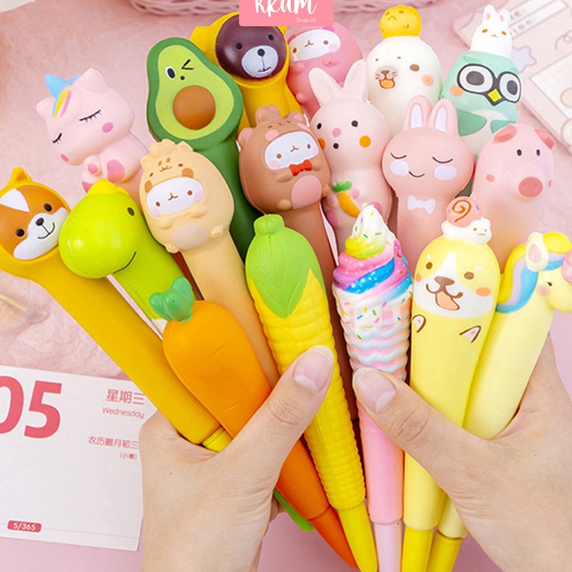 

៚ XL 9784 Squishy pen karakter lucu murah/ Pulpen gel anak mainan Jangan Sampai Kehabisan!!!❄️ Ð