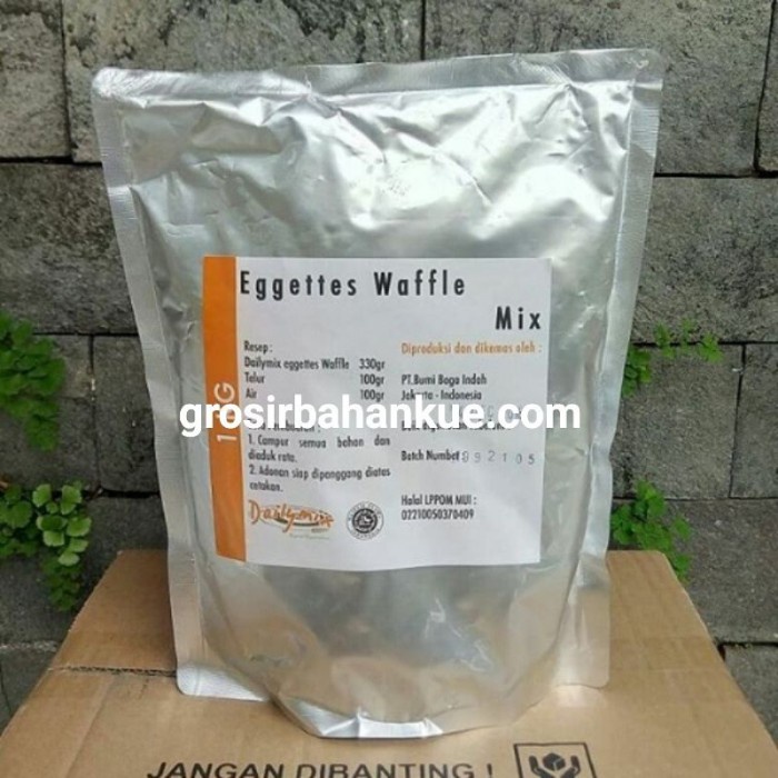 Best Seller Jual Tepung Premix Egg Waffle Murah 1 Kg Bahan Kue Hongkong Waffle