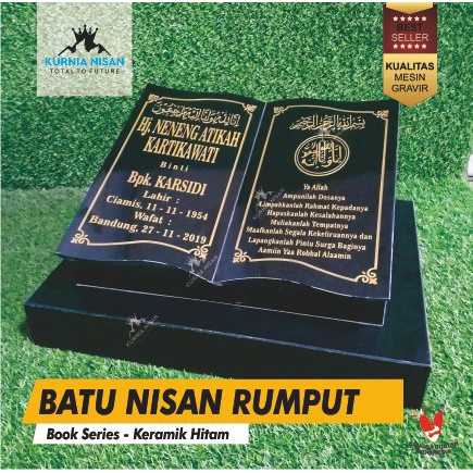 BATU NISAN RUMPUT / BATU NISAN / GRANITO HITAM MODEL BUKU