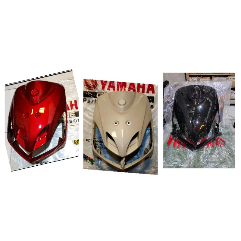 cover tameng depan mio smile original yamaha dasi depan mio smile merah marun ori cover tameng mio s