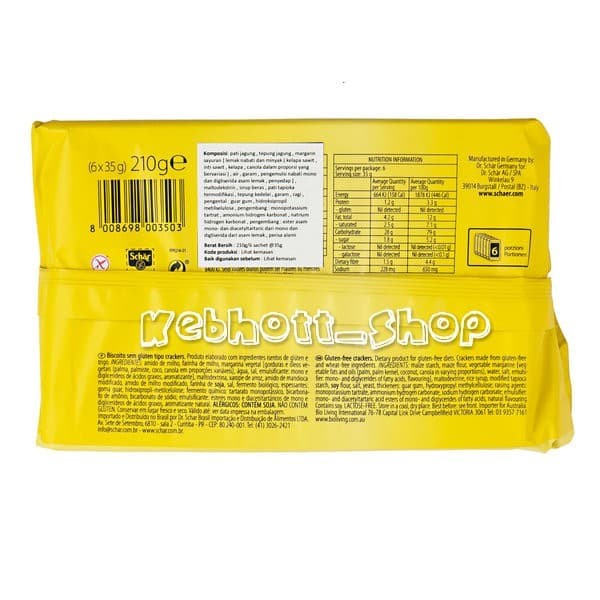 

Schar Craers Biscuits Gluten Free Biskuit Krakers Bebas Glutten