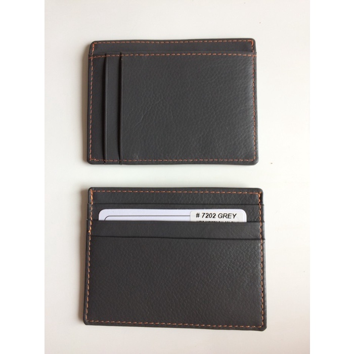 

Terlaris Genuine Leather Mini Card Holder Rfid/Grey