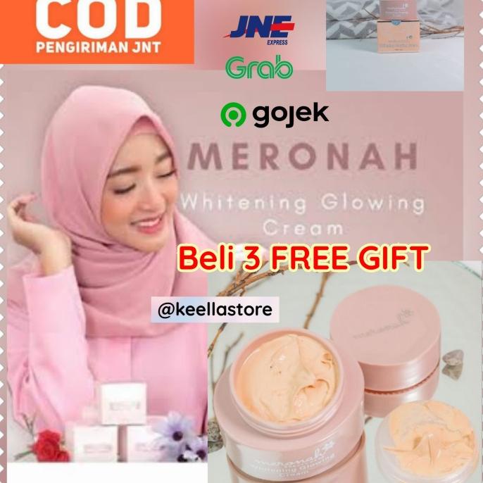 TERBARU Meronah whitening glowing cream 2in1 pemutih krim Bpom aman pelembab
