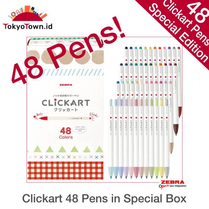 

Zebra Clickart Water-Based Pen, 48 Colors ---NEW---