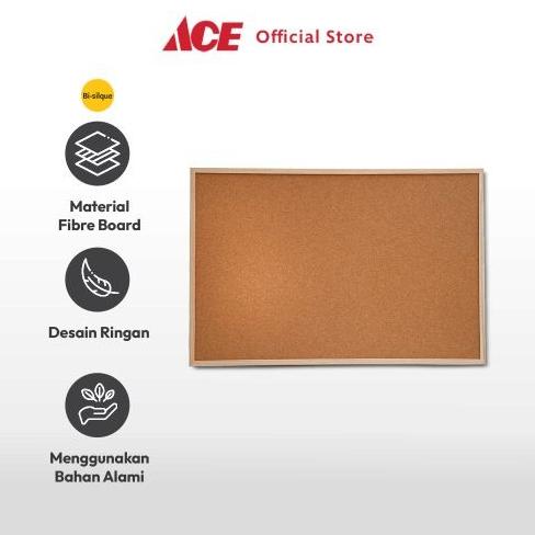 

Ace - Bi-Silque Cork Board Papan Buletin 90x60 Cm ---NEW---