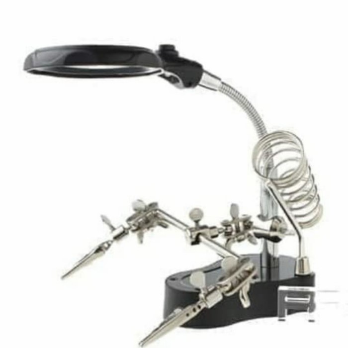 PCB HOLDER ALAT SERVIS HP LUV KACA PEMBESAR PLUS LED