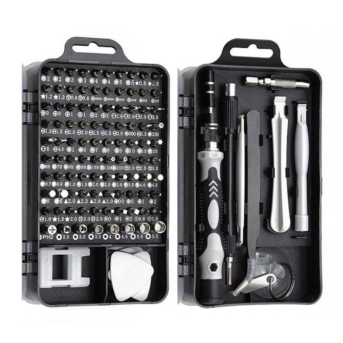 Obeng Set 115 in 1 Screwdriver Alat Reparasi Hp Tv Servis Elektronik