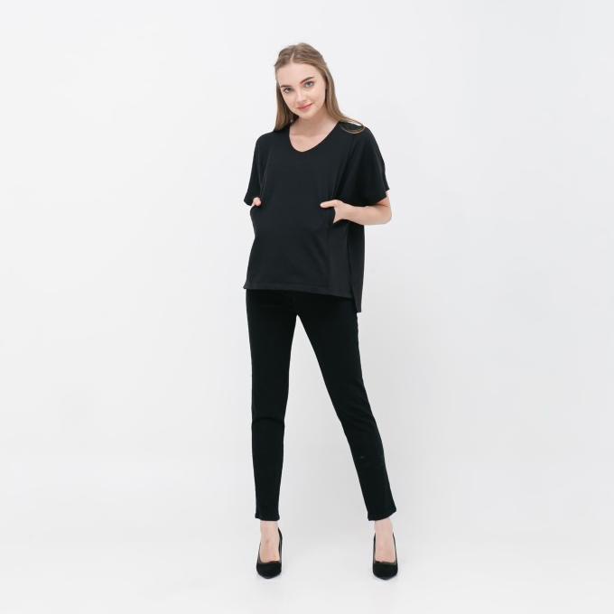 [ Baju Hamil ] Inaya Black - Baju Ibu Hamil Dan Menyusui Discount