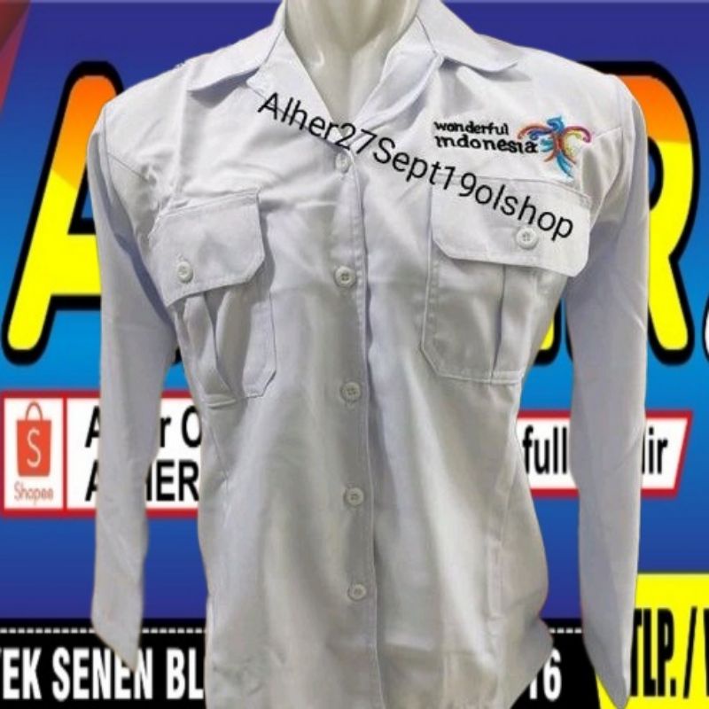 kemeja wonderful Indonesia baju wonderful Indonesia seragam wonderful Indonesia Pdh wonderful Indone