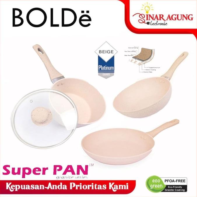 

Super Pan Bolde Panci Granite Ceramic Cookware 4 Set (100% Ori)