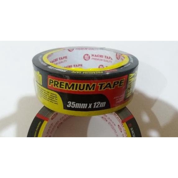 

Lakban Kain Hitam Isolasi Tape Nachi 1,5"x 12 Meter (35 mm x 12 Meter)