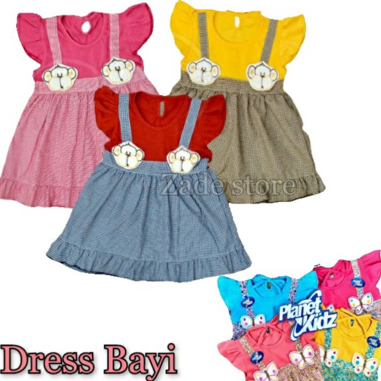 《packingaman》 dress bayi baju bayi perempuan 0-12bln rok anak planet kidz setelan baju monyet