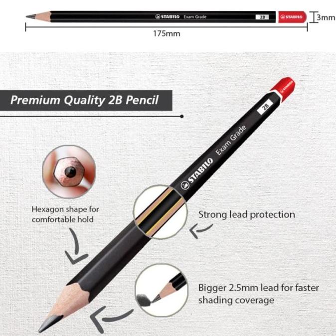 

PENSIL 2B STABILO EXAM GRADE PCS SHU 288N12