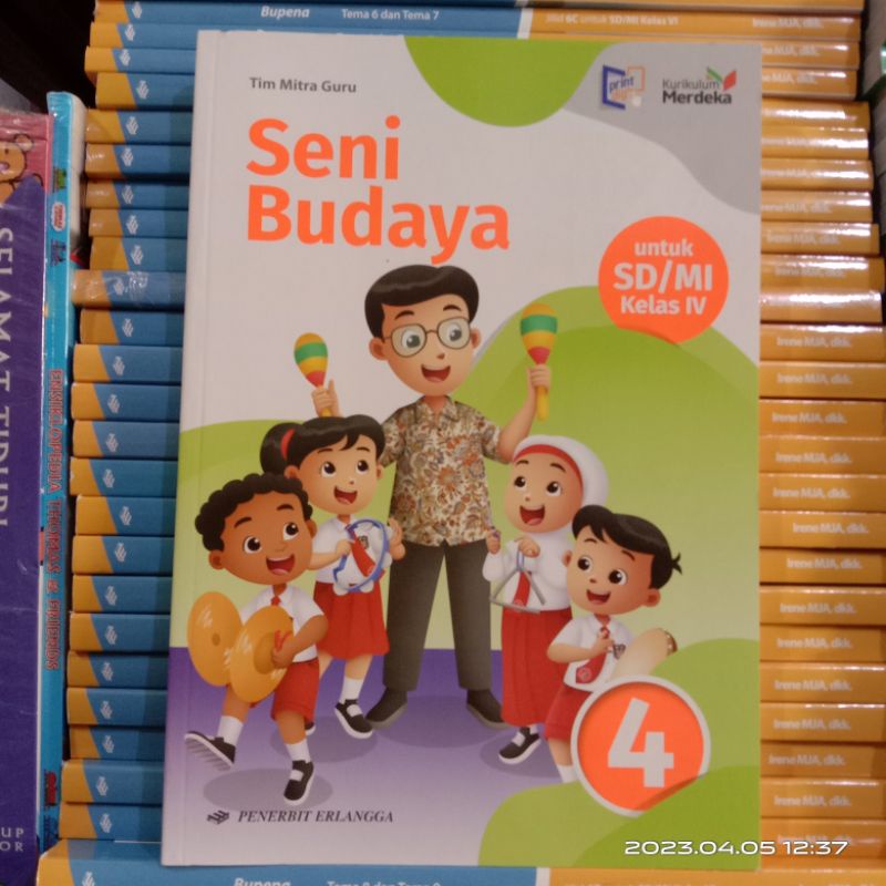 Buku Seni Budaya Kelas 4 SD Kurikulum Merdeka Erlangga