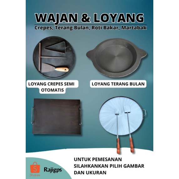 wajan+loyang crepes+wajan martabak+martabak manis.