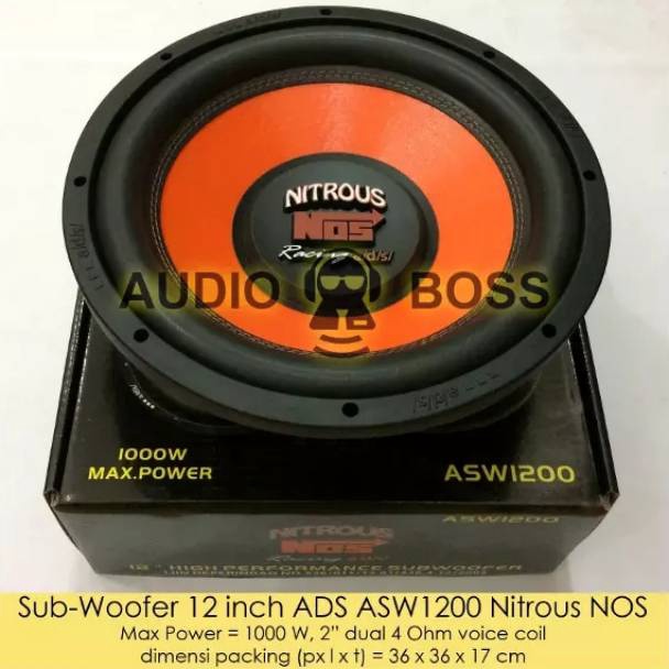 Big Sale.. Speaker Subwoofer 12 inch ADS ASW1200 NITROUS NOS 12inch ADS nitrous nos ASW 1200 12" CBK