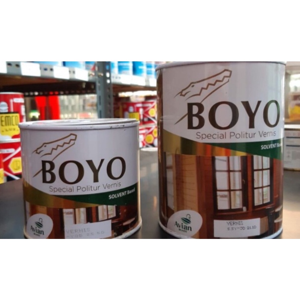 Premium.. Cat Kayu Plitur Politur Pelitur Kayu Boyo Solvent Based Vernish Kayu Boyo 47