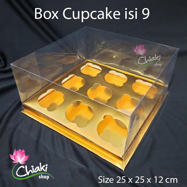 

Produk Terkini.. Box Cupcake isi 9 GOLD 25x25x12 cm Kotak Mika Donat Dus Kue Kardus Emas Muffin Cake Pudding Karton 43