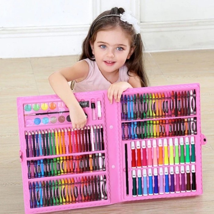 

Best Seller Alat Mewarnai Crayon Pemsil Warna Cat Air 168 Psc