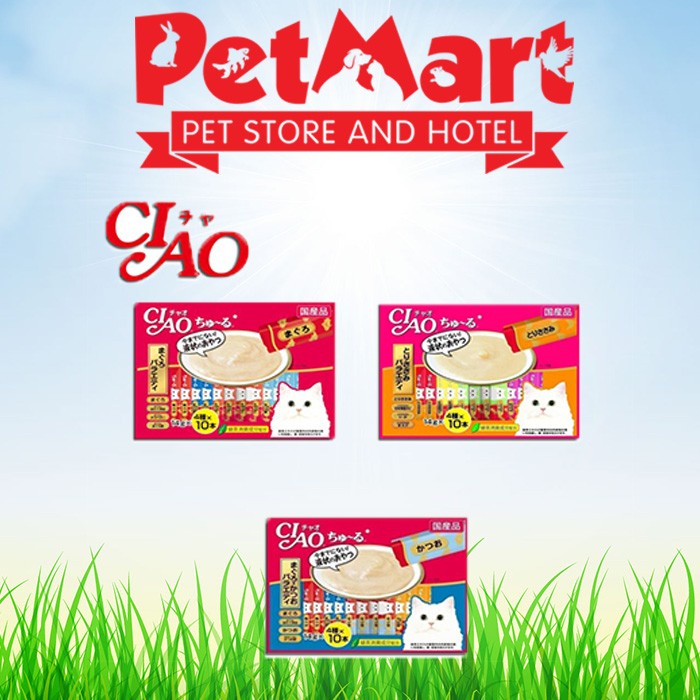 Terlaris Ciao Tuna 40Pcs (14Gr) Snack Kucing Ciao Chu Ru Non Meo Creamy Sheba