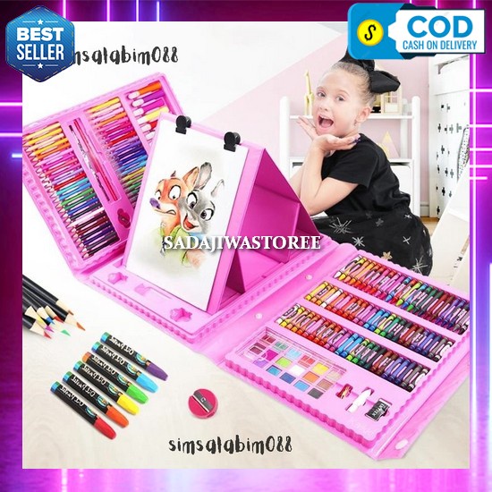 

Colouring Set Alat Mewarnai Anak Perempuan Laki Laki Crayon Set Anak Alat Tulis Anak Tk Sd Tidak Beracun Drawing Stationary Pensil Warna Lengkap Krayon Set Oil Pastel Warna Cerah Perlengkapan Menggambar Alat Melukis Non Crayon Warna 208Pcs Set Alat Meng