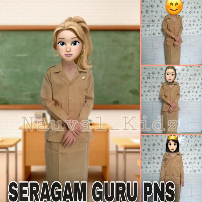 Baju Seragam GURU ASN PNS ANAK WANITA