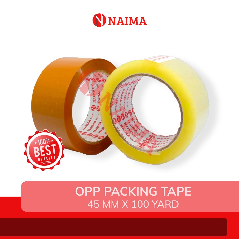 

[ SALE ] LAKBAN BENING COKLAT (2 inch) 45mm x 100 YARD NAIMA KUALITAS DAIMARU