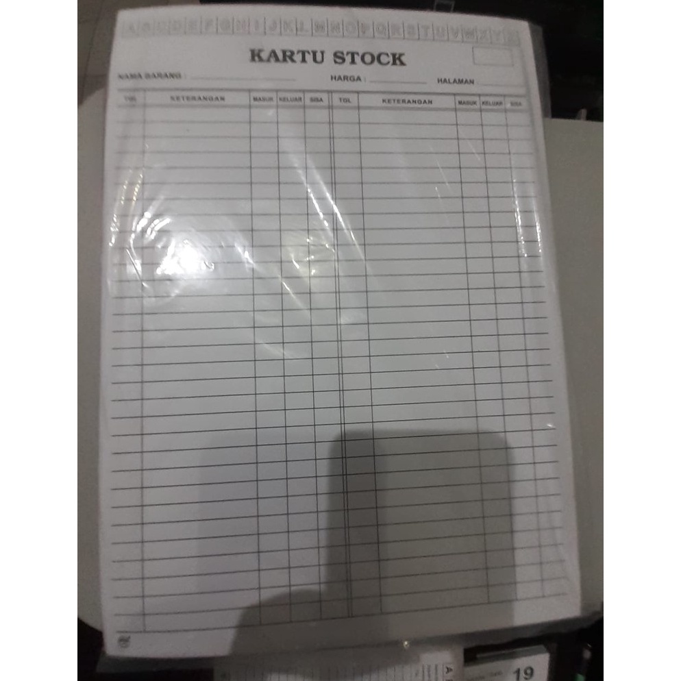 

9V46I8100 Kartu Stok Besar putih abjad berdiri (100 lbr) yl0ya