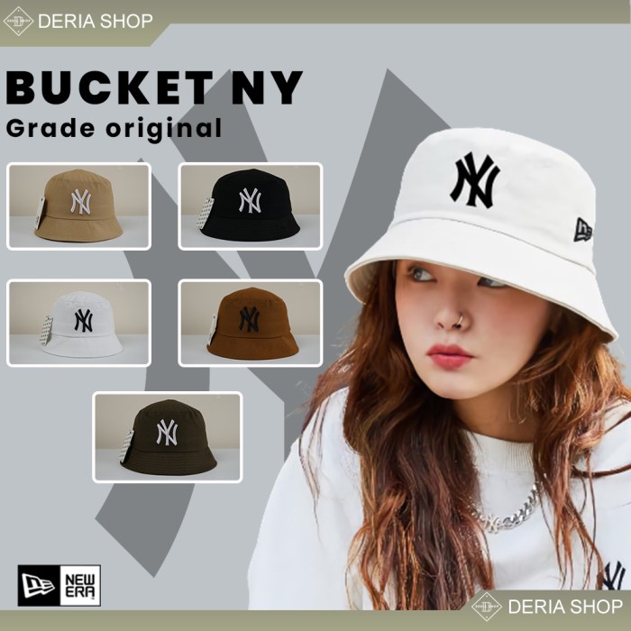 Topi / Bucket / UNISEX / Wanita / Cewe / Cewek / NY / New Era ORIGINAL new