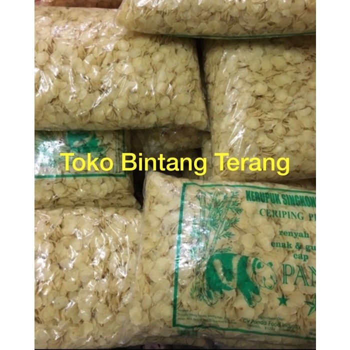 

Krupuk Singkong Pedas, Ceriping Pedas Cap Panda Netto: 5 Kg
