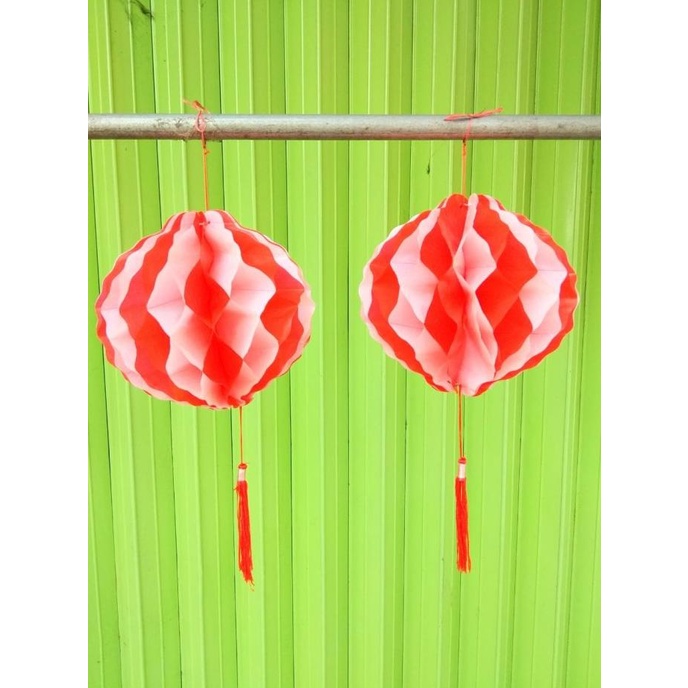 <<<<<] Grosir bendera Indonesia merah putih lampion kertas 10 cm dapat 2 pcs
