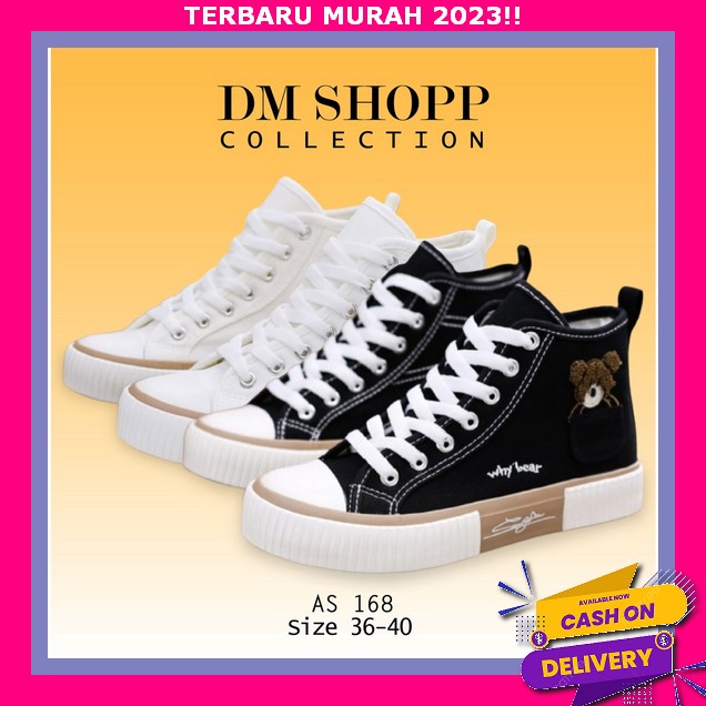 Arnis Sepatu Sneakers Wanita Sepatu Putih Korea Sepatu Sekolah Dm Shopp-Sepatu Sneakers Wanita Kanva