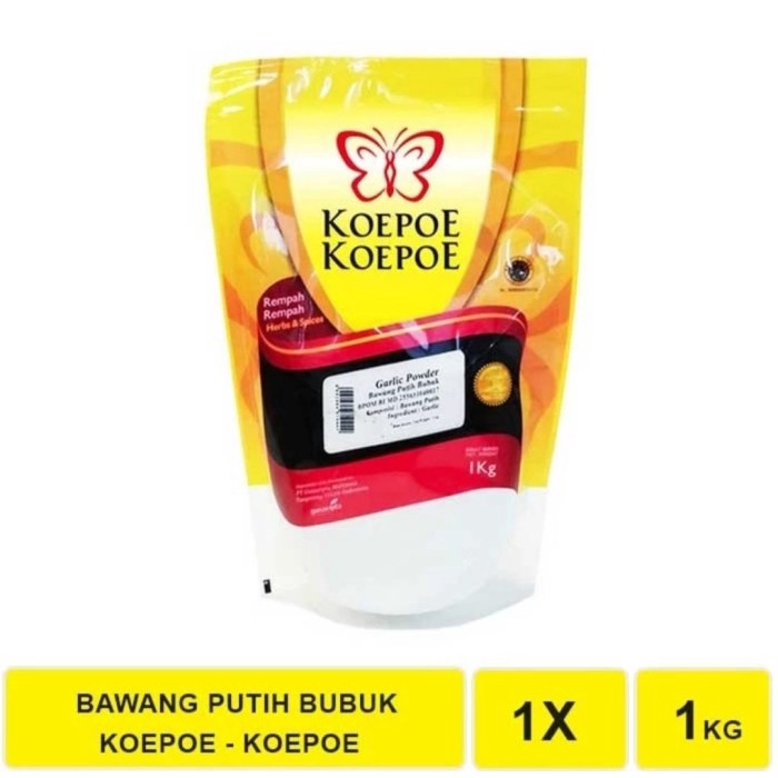

Bawang Putih Bubuk Koepoe Koepoe/Garlic Powder Pouch 1 Kg / Kupu Kupu
