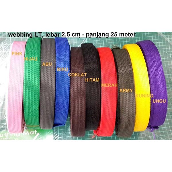

Tali Webbing Lt Lebar 2,5 Cm (1 Roll = 25 Meter)