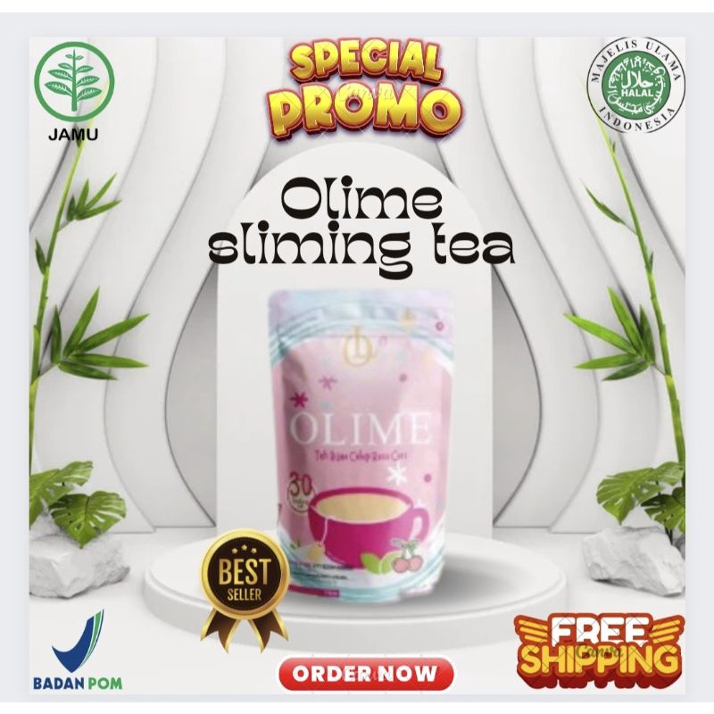Olime Slimming Tea Teh hijau Diet Herbal penurun berat badan ampuh pelangsing badan terbaik bpom