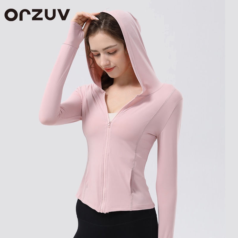 	 ORZUV Jaket anti uv wanita Sun Protection Anti Atasan wanita lengan panjang jaket olahraga wanita(Model Pasbody UPF50+)	